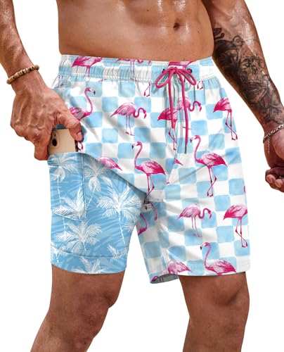 ERECT PEAK Men Novelty Swim Shorts Spring Soft Board Shorts